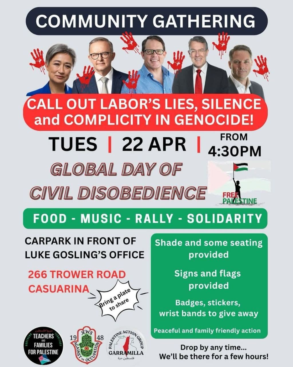CALL OUT LABOR'S LIES, SILENCE and COMPLICITY IN GENOCIDE!