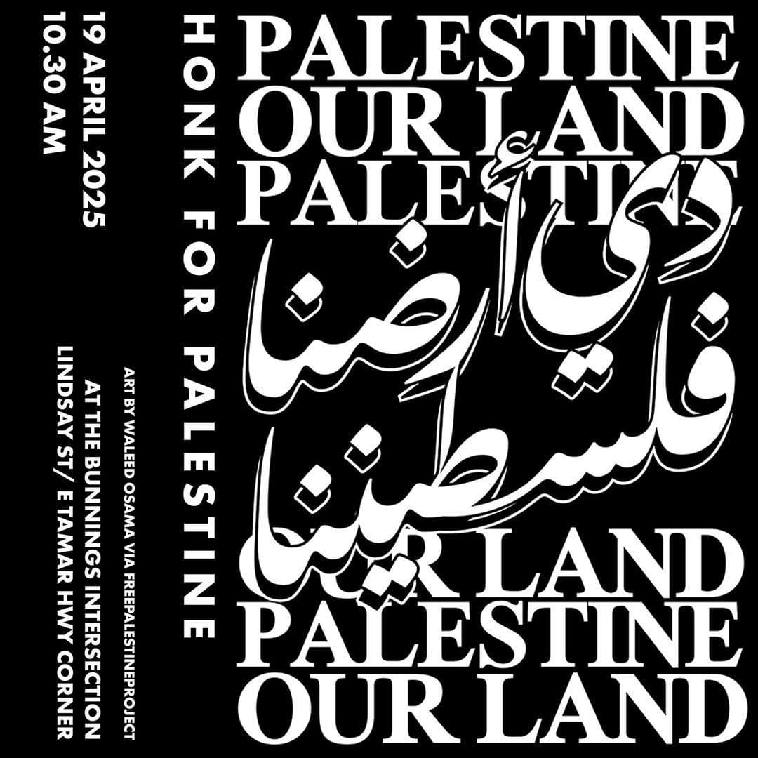 HONK FOR PALESTINE