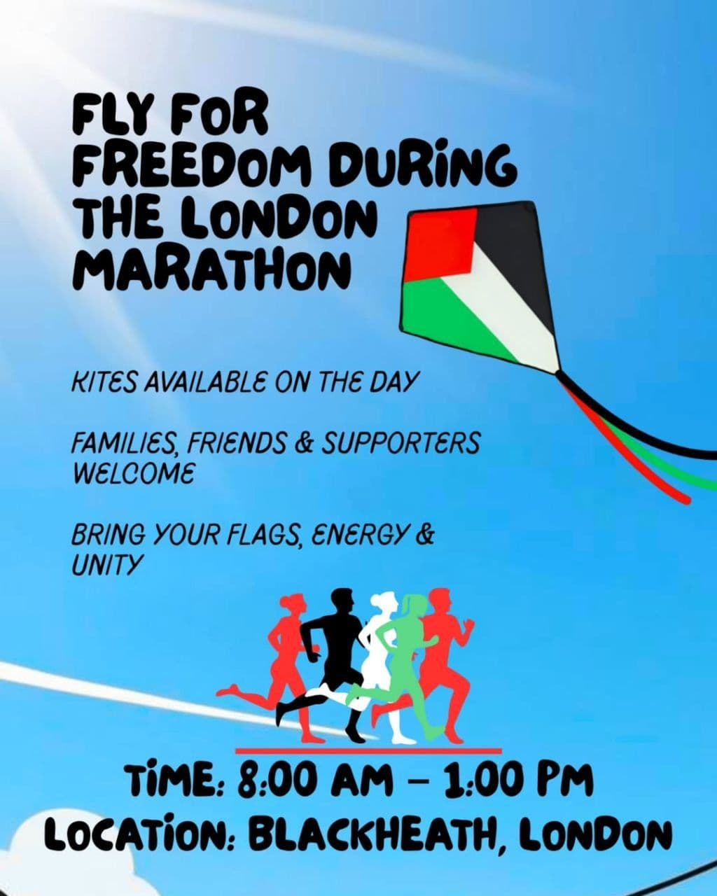 FLY FOR FREEDOM DURING THE LONDON MARATHON