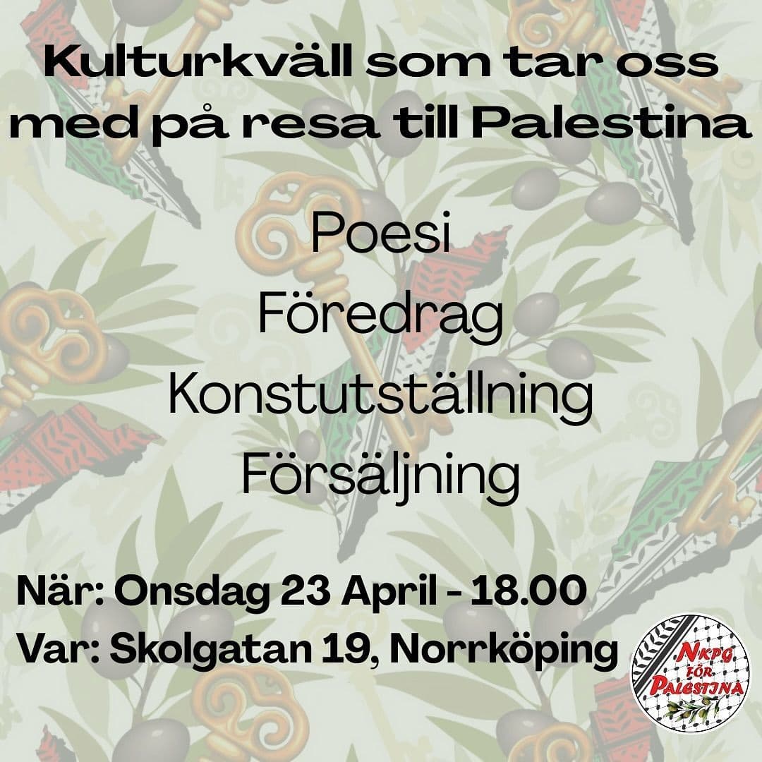 Kulturkväll som tar oss med pà resa till Palestina