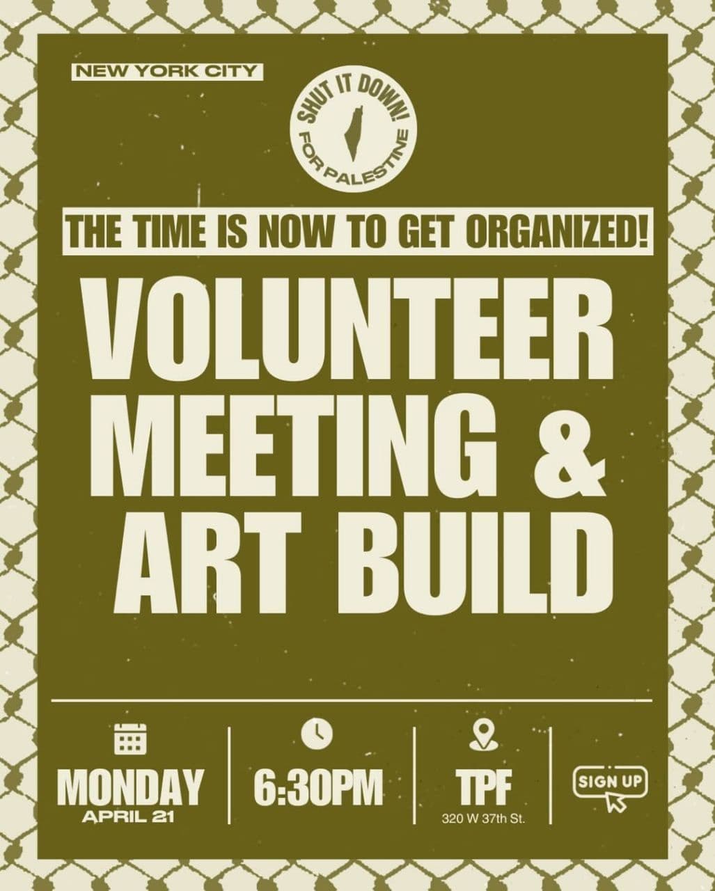 VOLUNTEER MEETING & ART BUILD