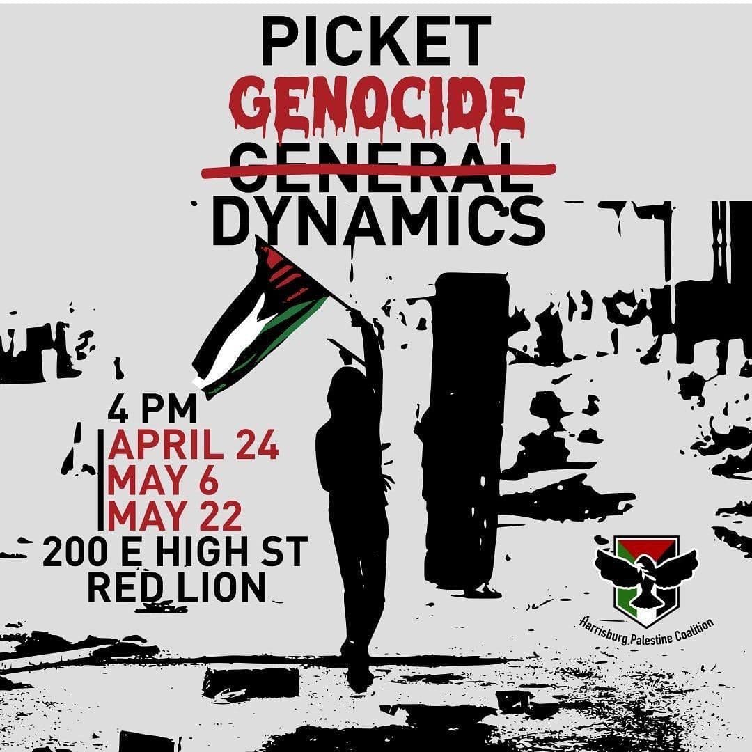 PICKET GENOCIDE GENERAL DYNAMICS