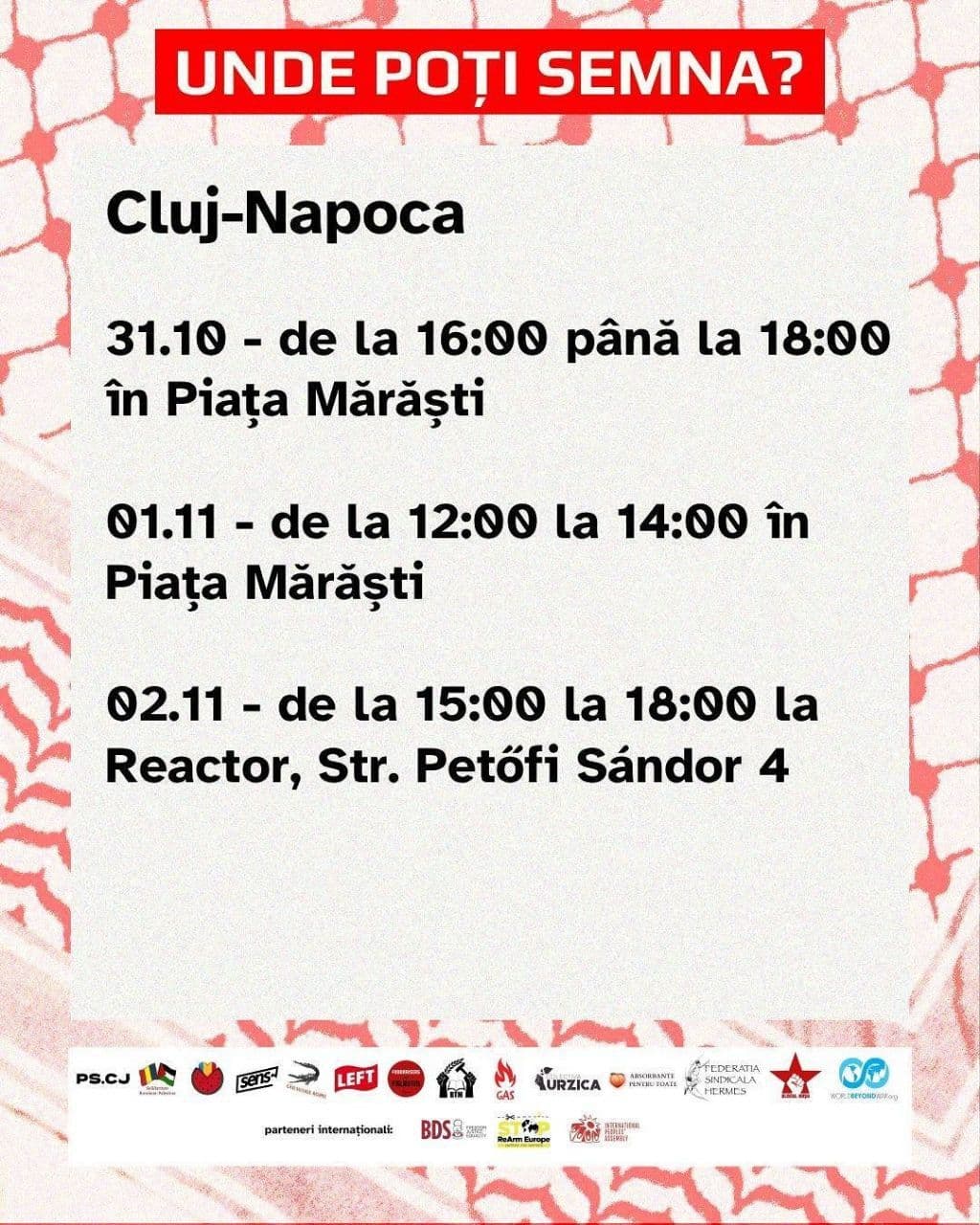 UNDE POTI SEMNA? Reactor, Str. Petőfi Sándor 4