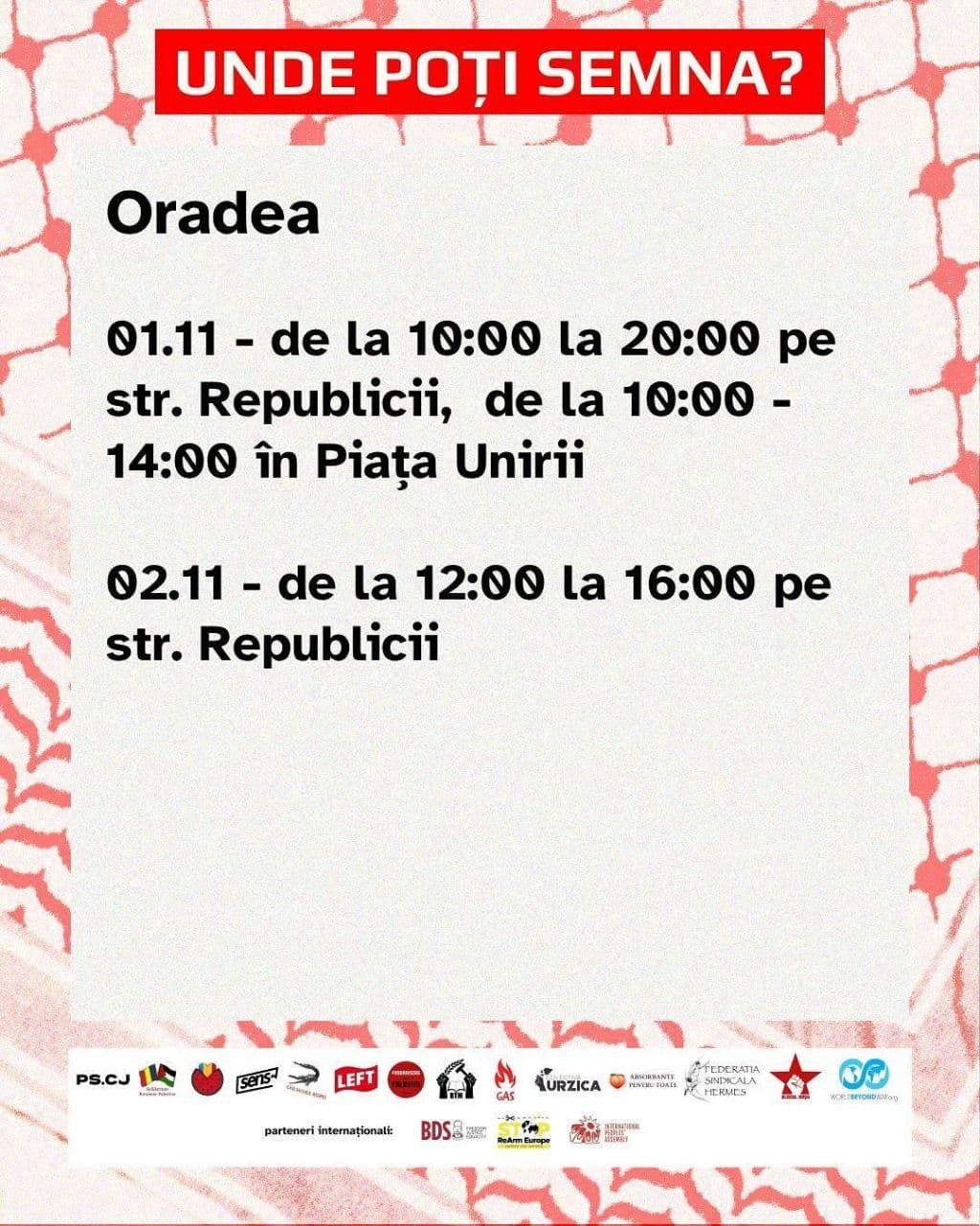 UNDE POTI SEMNA? Oradea