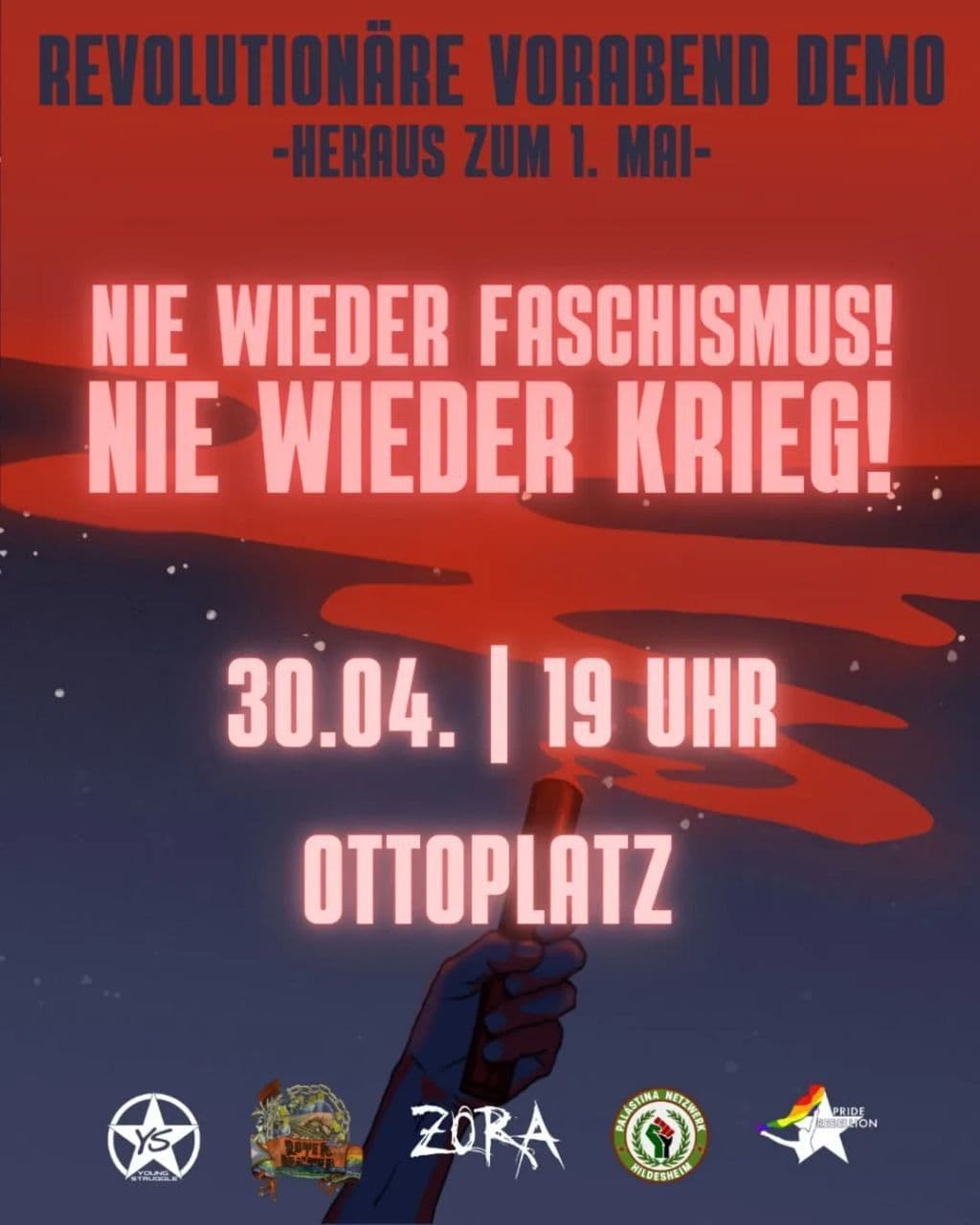 NIE WIEDER FASCHISMUS! NIE WIEDER KRIEG!