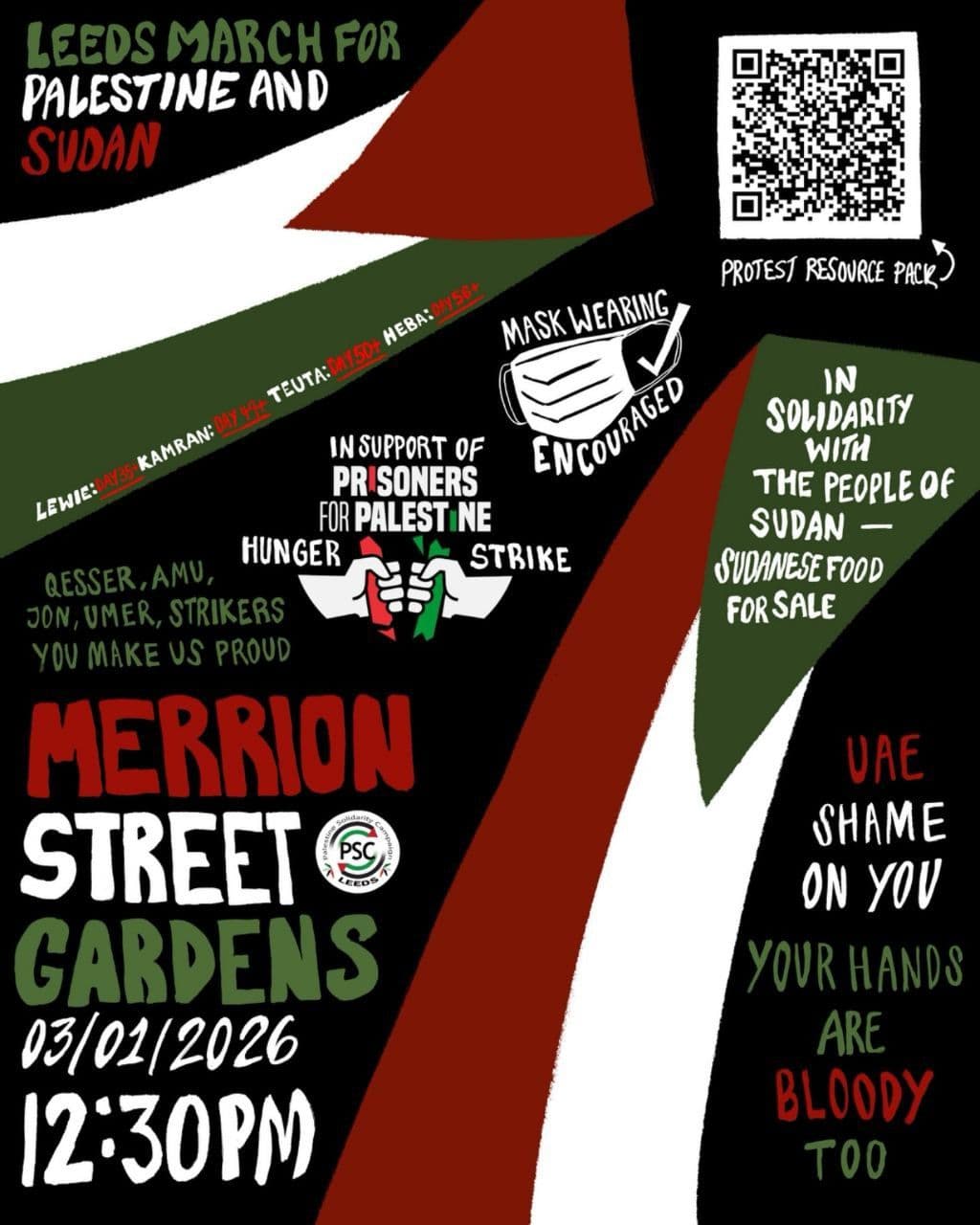 LEEDS MARCH FOR PALESTINE AND SUDAN