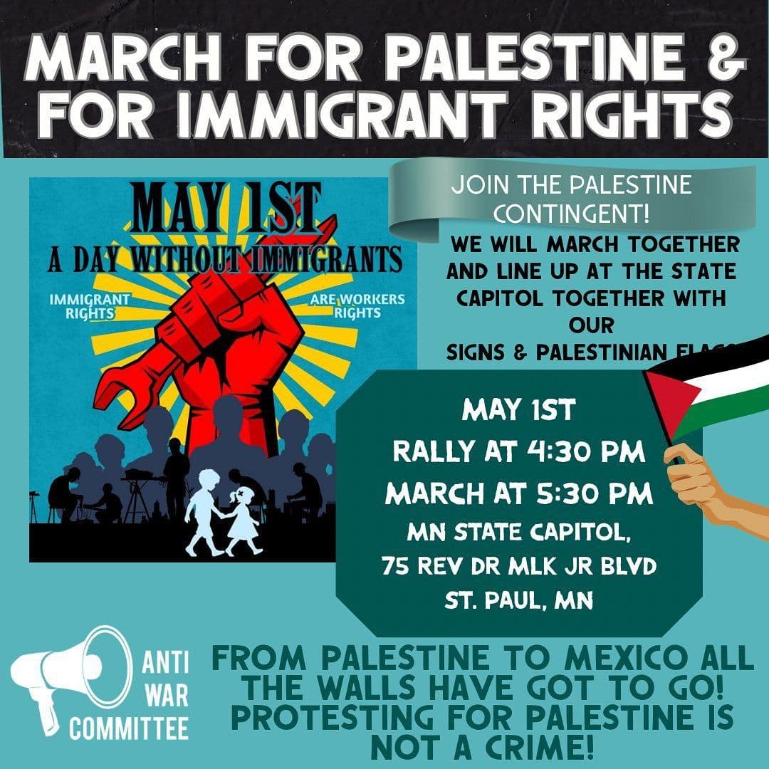 MARCH FOR PALESTINE & FOR IMMIGRANT RIGHTS