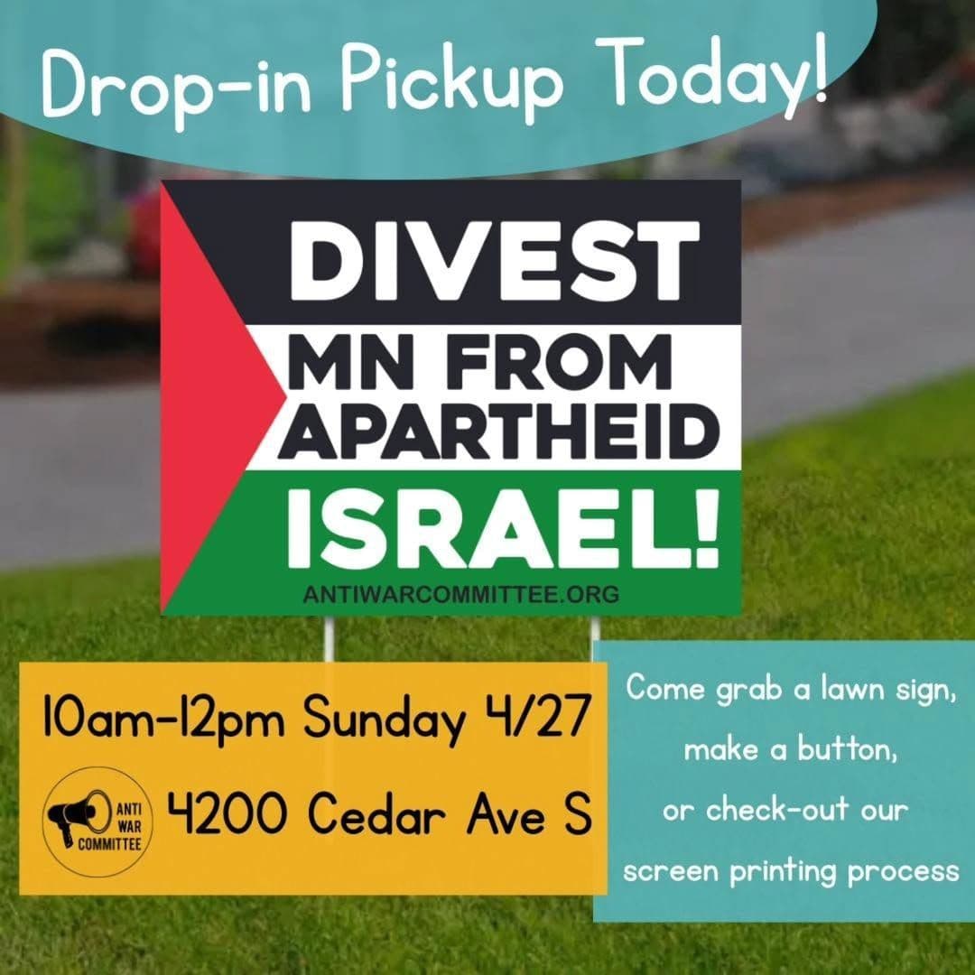 DIVEST MN FROM APARTHEID ISRAEL!