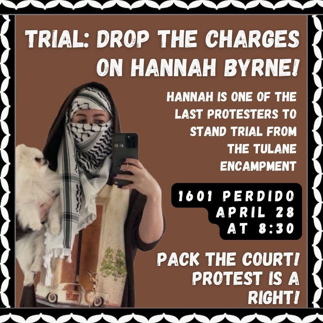 TRIAL: DROP THE CHARGES ON HANNAH BYRNE!