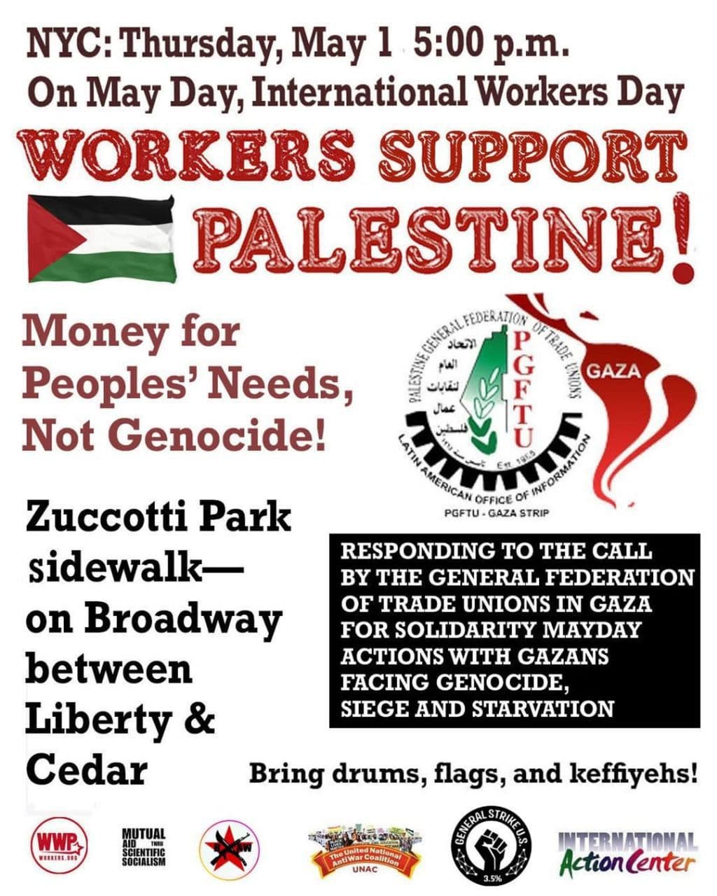 WORKERS SUPPORT PALESTINE!