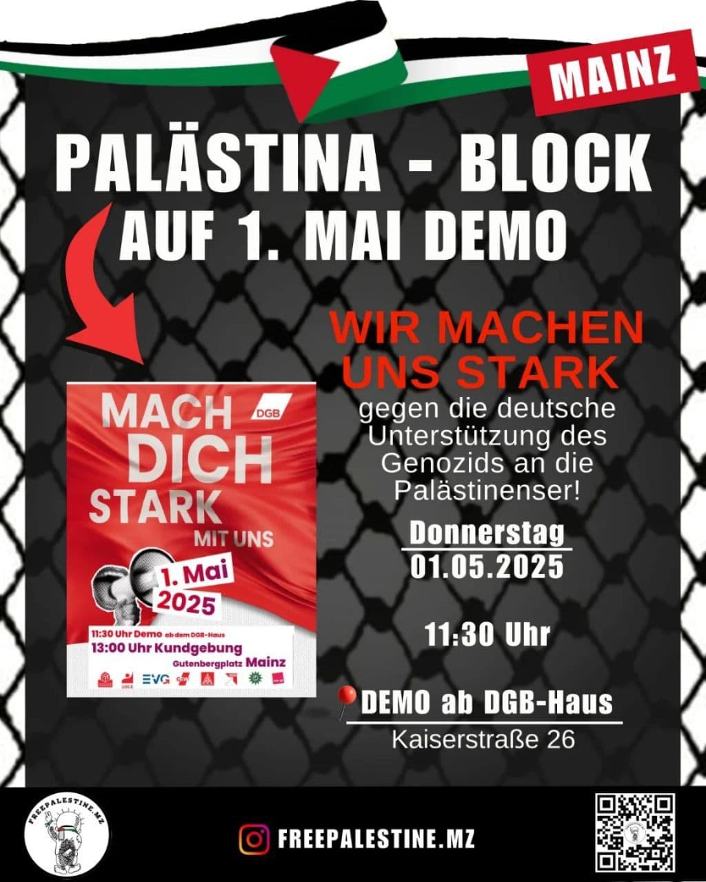 PALÄSTINA - BLOCK AUF 1. MAI DEMO