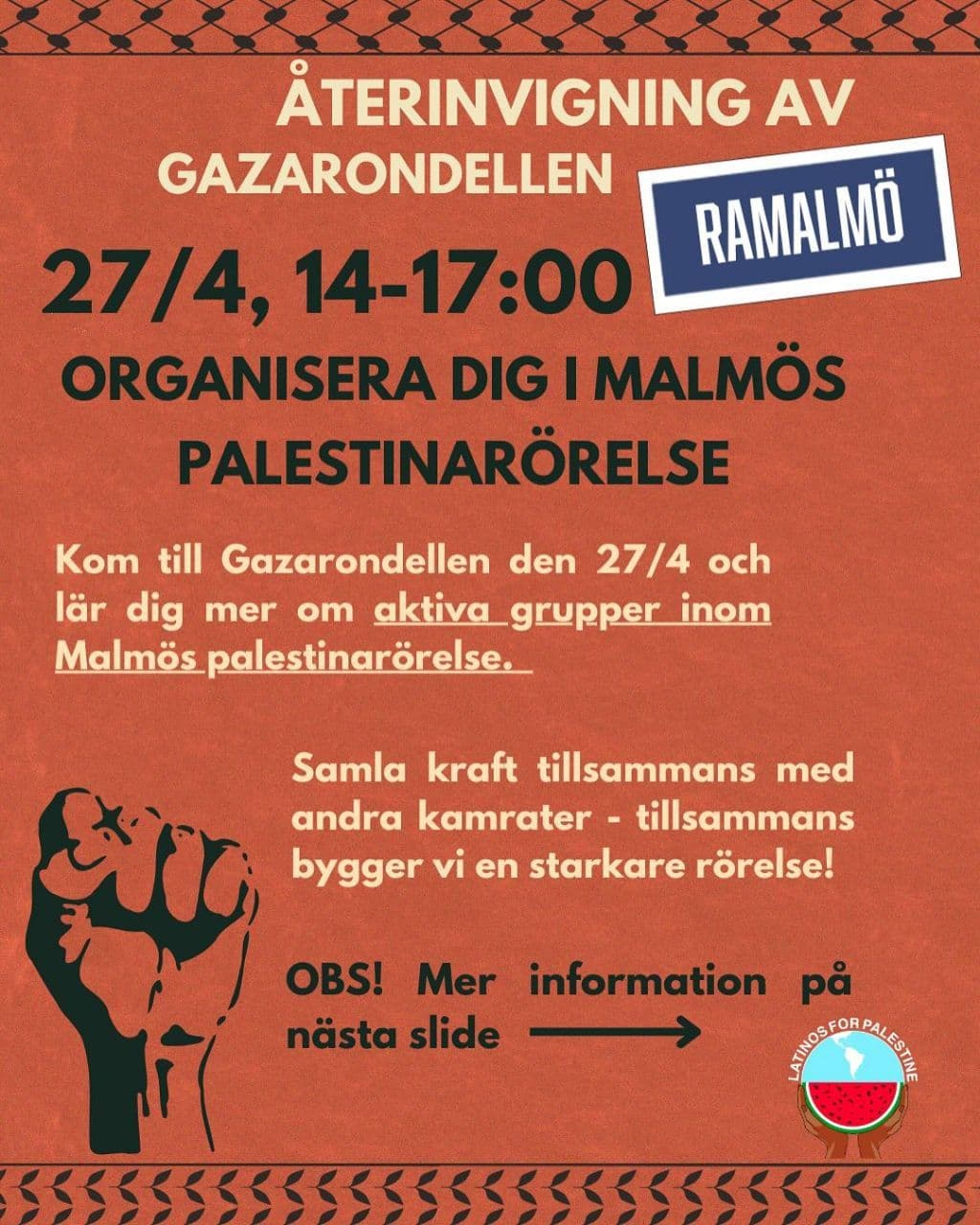 ORGANISERA DIG I MALMÖS PALESTINARÖRELSE