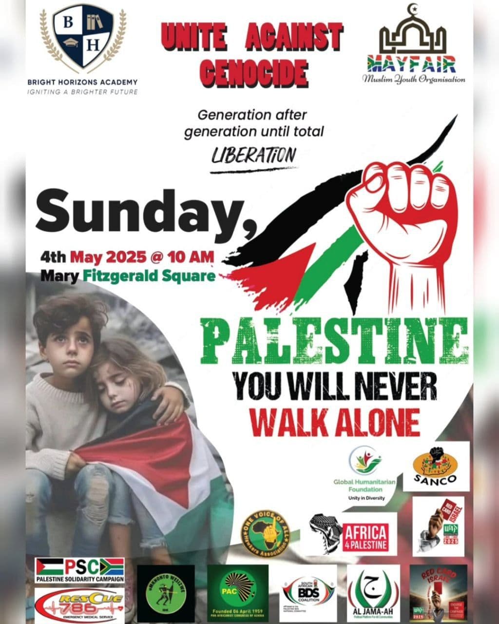 PALESTINE YOU WILL NEVER WALK ALONE