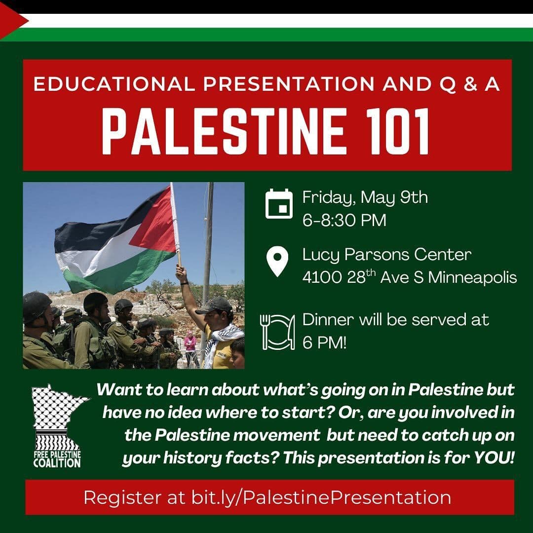 EDUCATIONAL PRESENTATION AND Q & A PALESTINE 101
