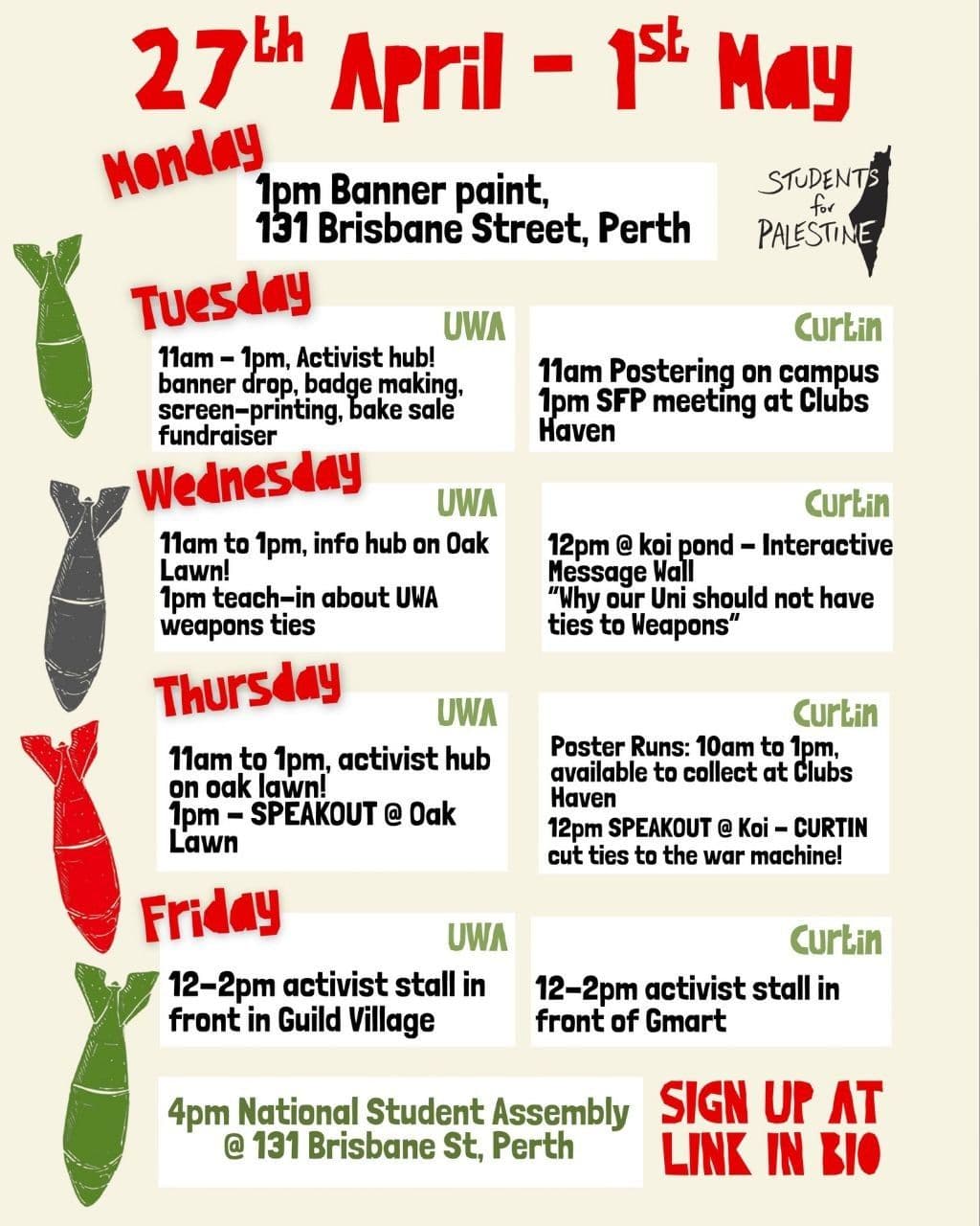 NATIONWIDE PALESTINE SOLIDARITY WEEK IS THIS WEEK! (30 April)