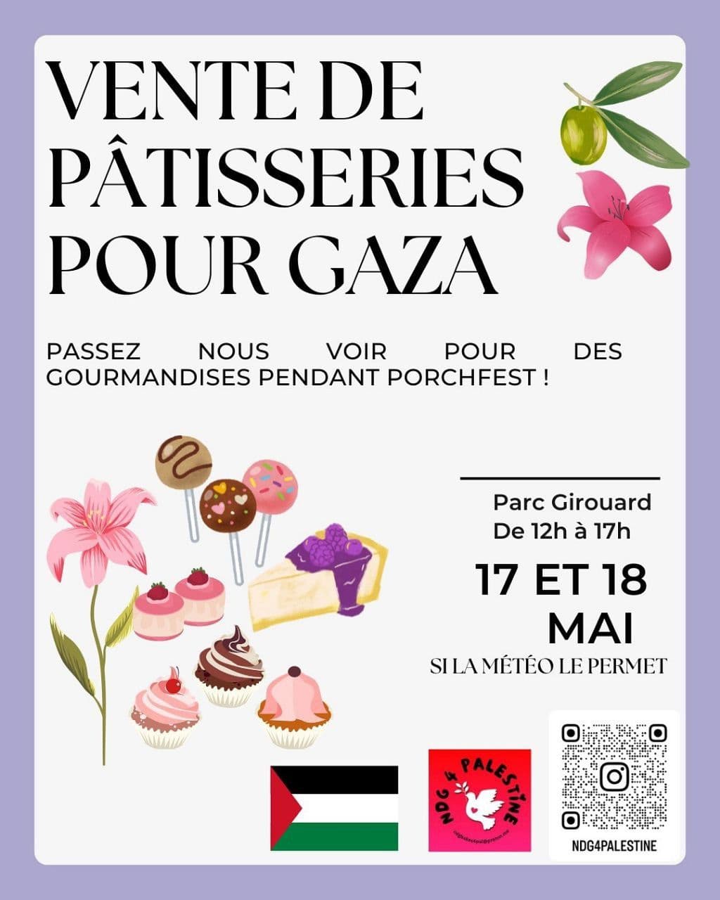 VENTE DE PÂTISSERIES POUR GAZA