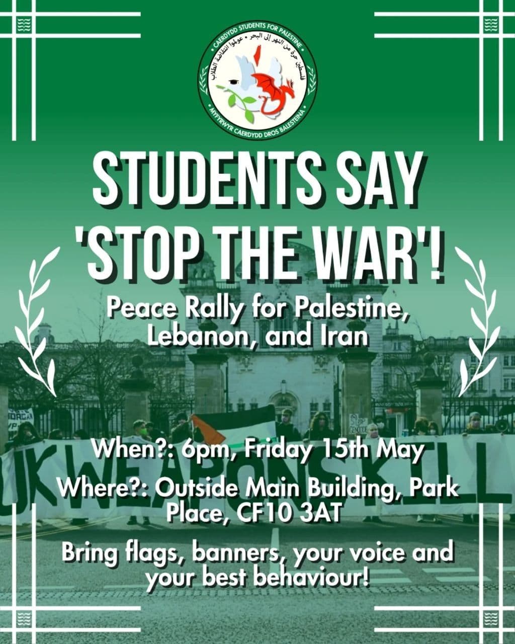 STUDENTS SAY 'STOP THE WAR'!
