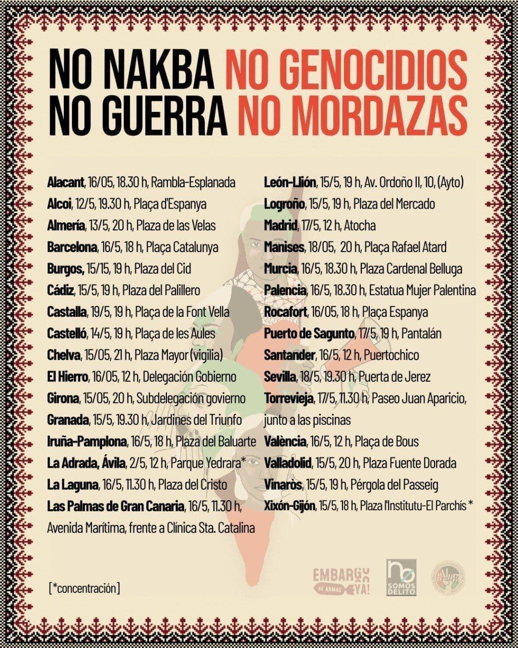 NO NAKBA NO GENOCIDIOS NO GUERRA NO MORDAZAS / Gijon