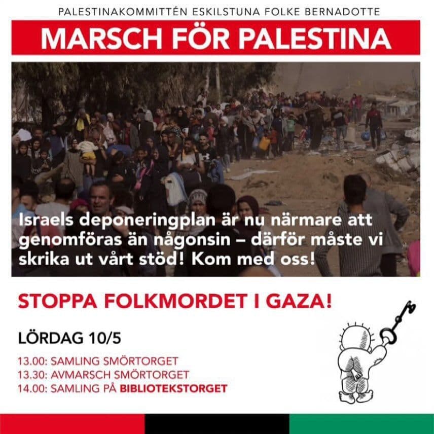 MARSCH FÖR PALESTINA (SMÖRTORGET)