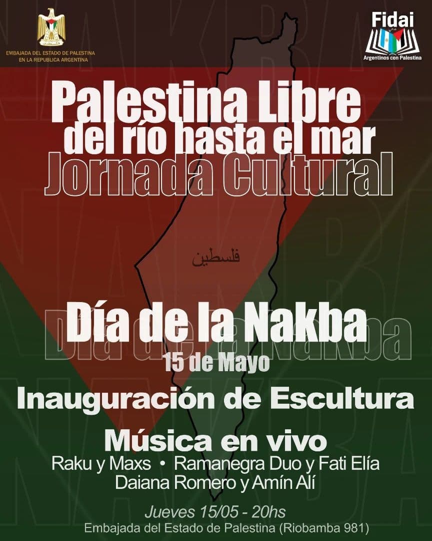 Palestina Libre del rio hasta el mar Jornada Cultural