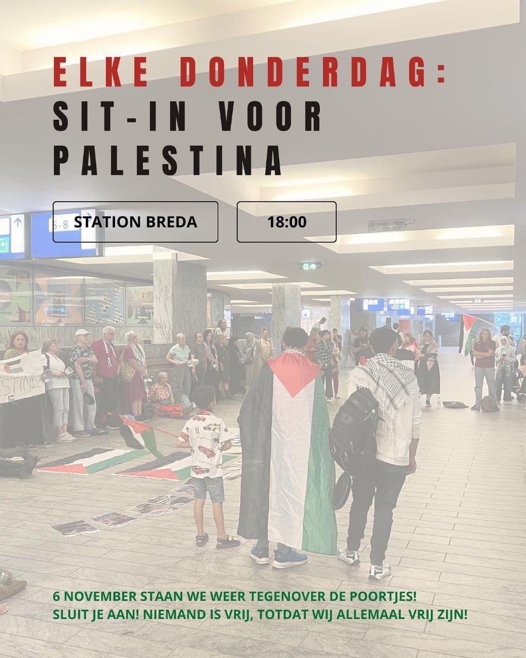 ELKE DONDERDAG: SIT-IN VOOR PALESTINA