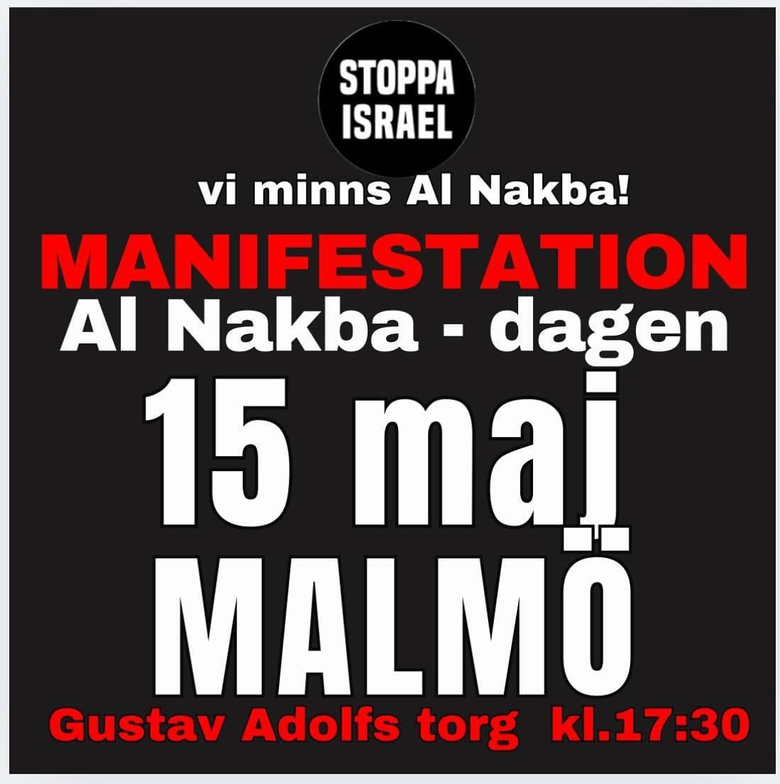 Manifestation: Al Nakba-dagen