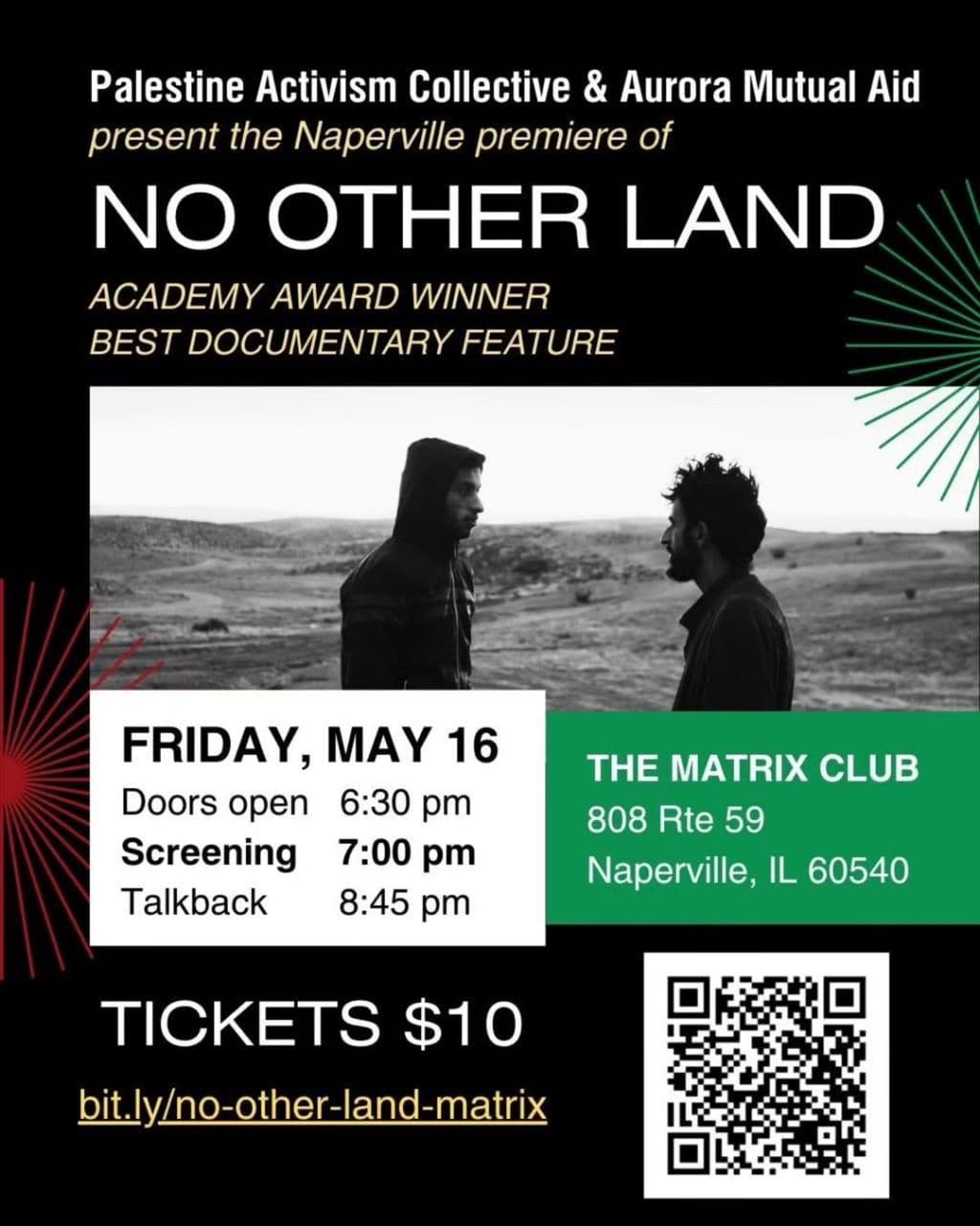 Our film screening of NO OTHER LAND is BACK