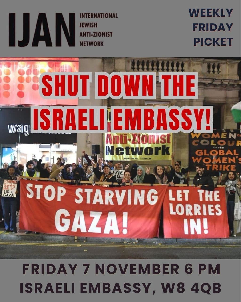 SHUT DOWN THE ISRAELI EMBASSY!