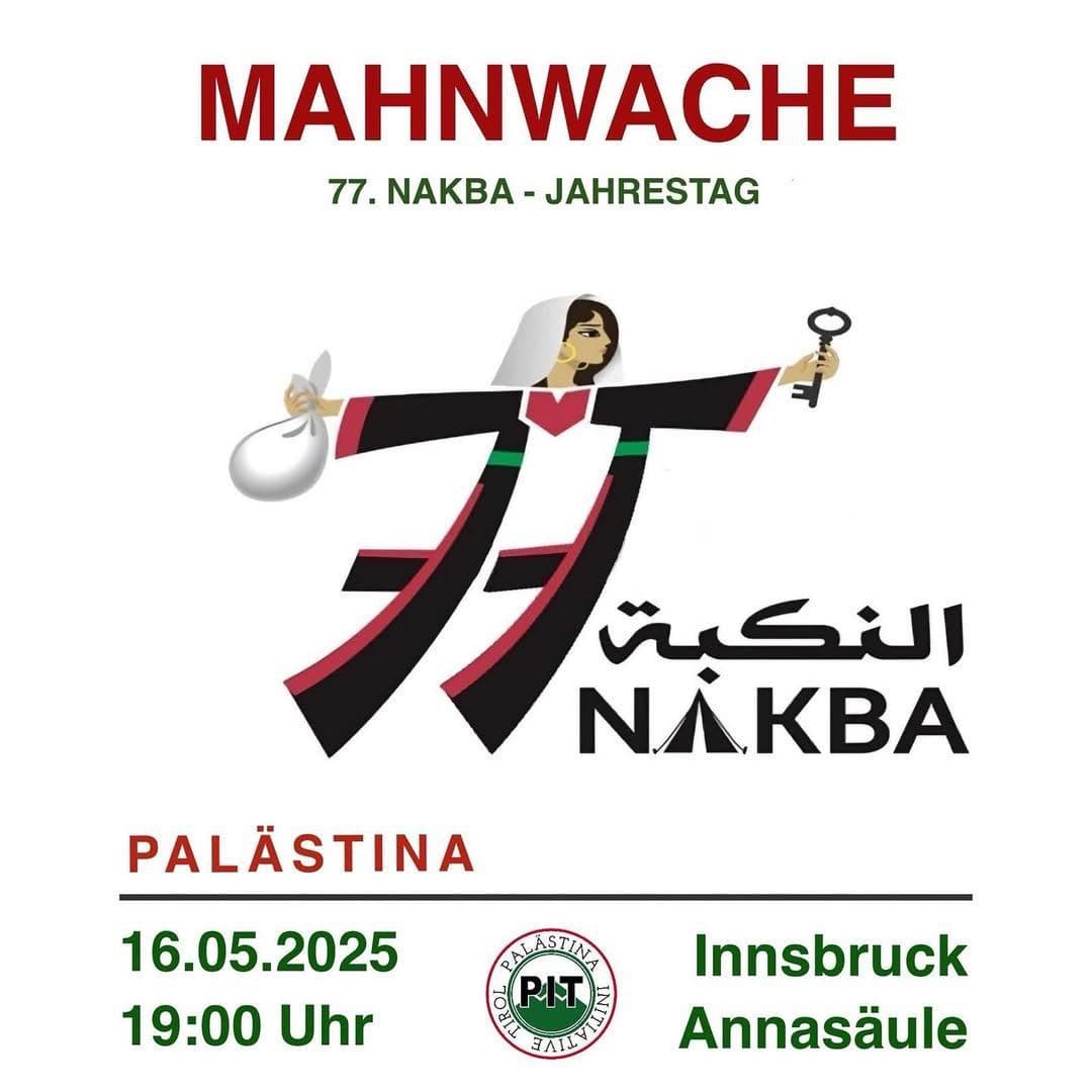 MAHNWACHE 77. NAKBA - JAHRESTAG