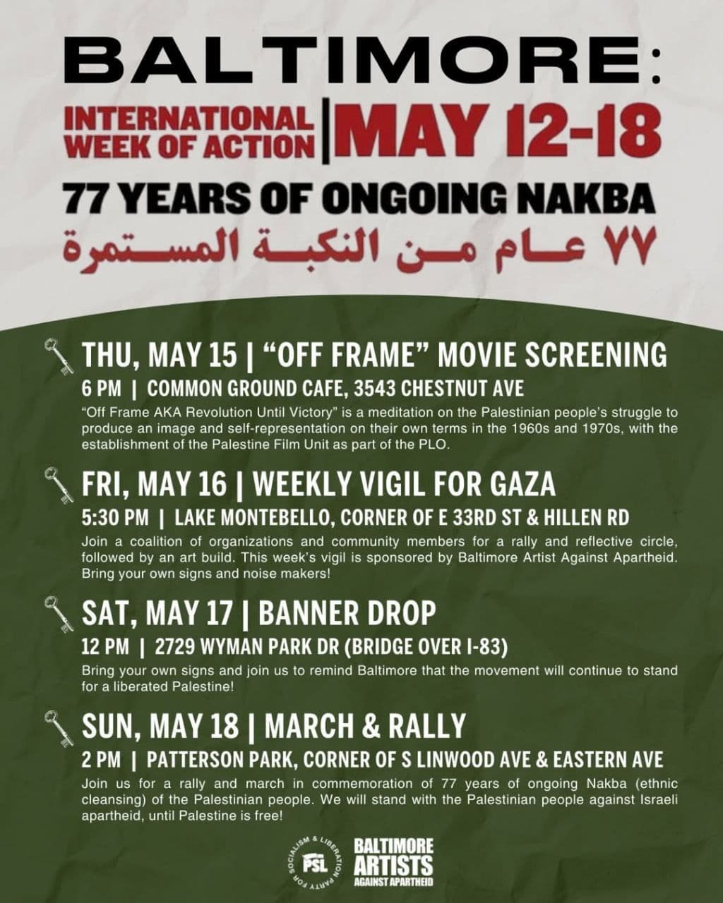 WEEKLY VIGIL FOR GAZA