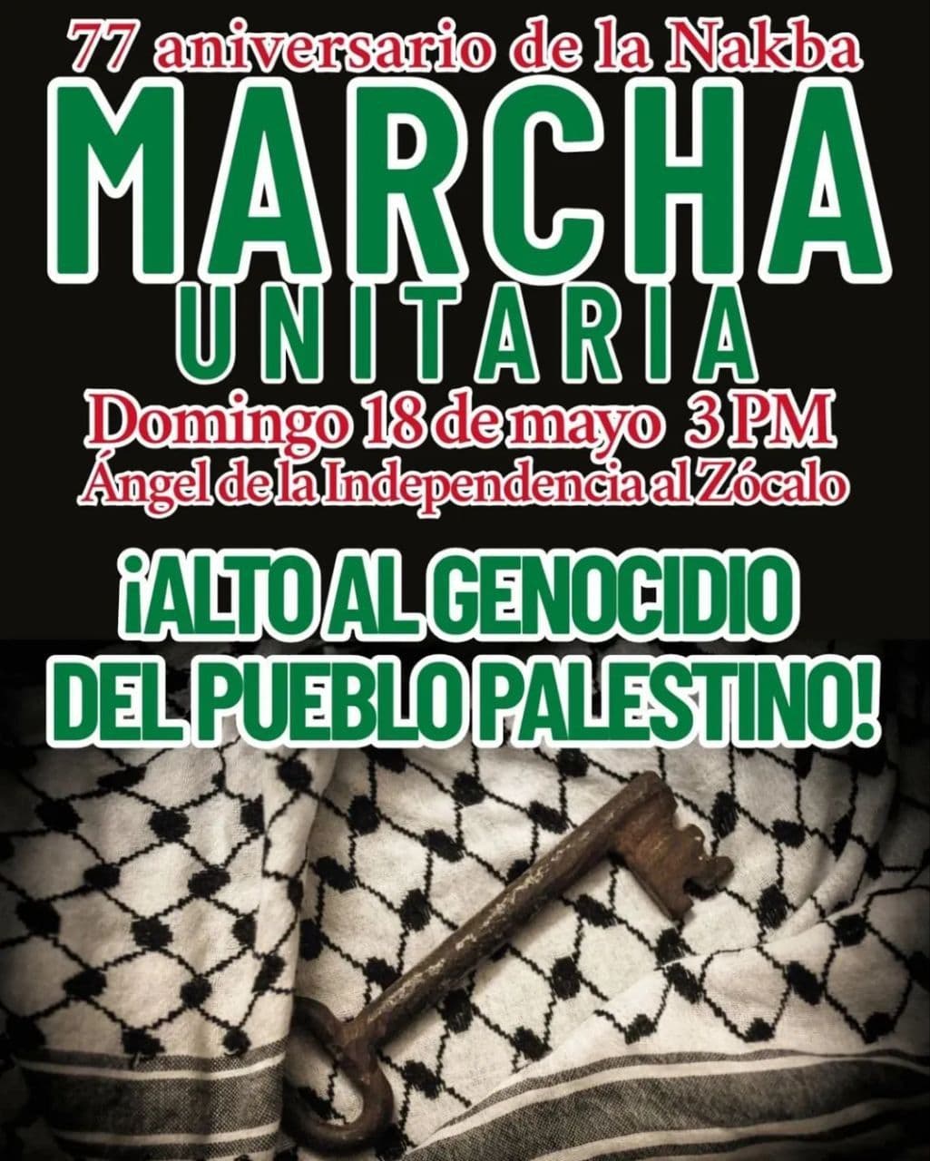 ¡ALTO AL GENOCIDO DEL PUEBLO PALESTINO!