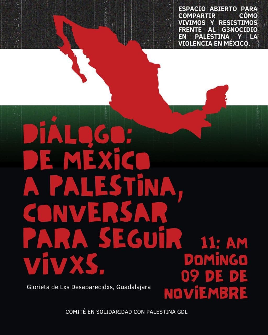 Diálogo: De México a Palestina,Conversar para seguir vivxs