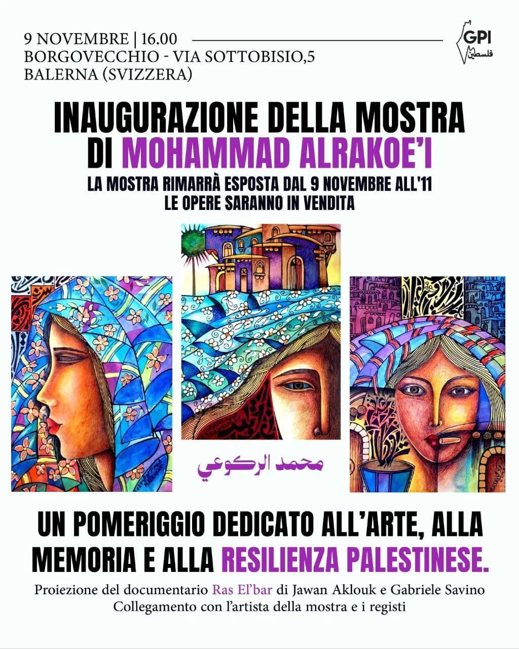 INAUGURAZIONE DELLA MOSTRA DI MOHAMMAD ALRAKOE'I