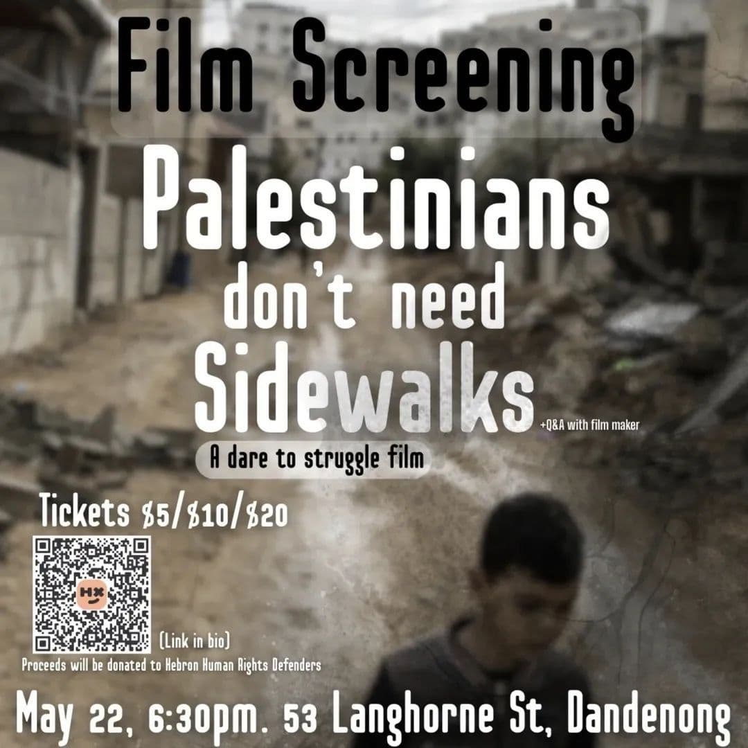 Film Screening Palestinians don t need Sidewalks