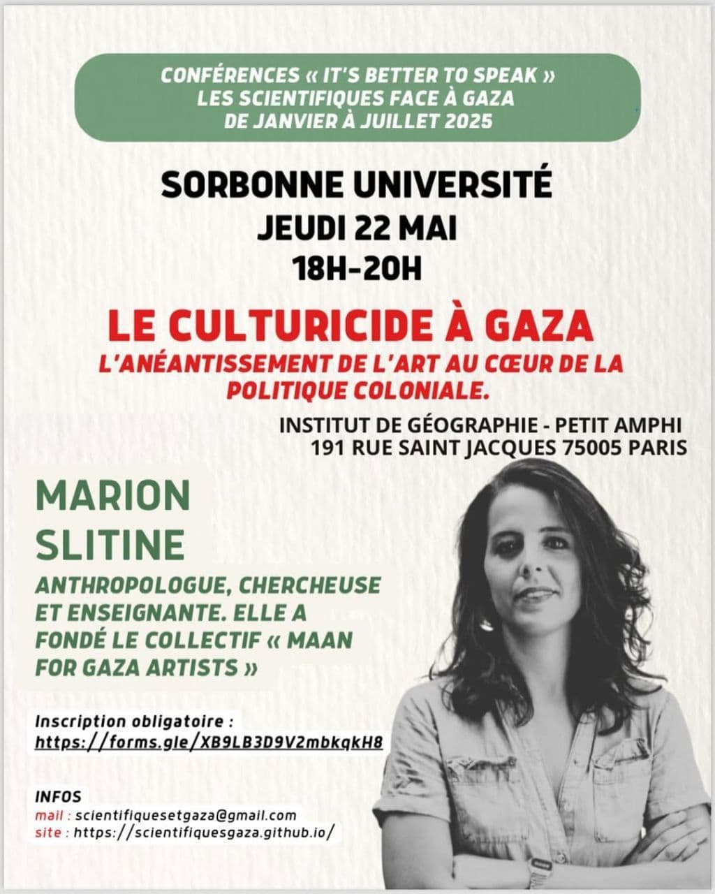LE CULTURICIDE À GAZA