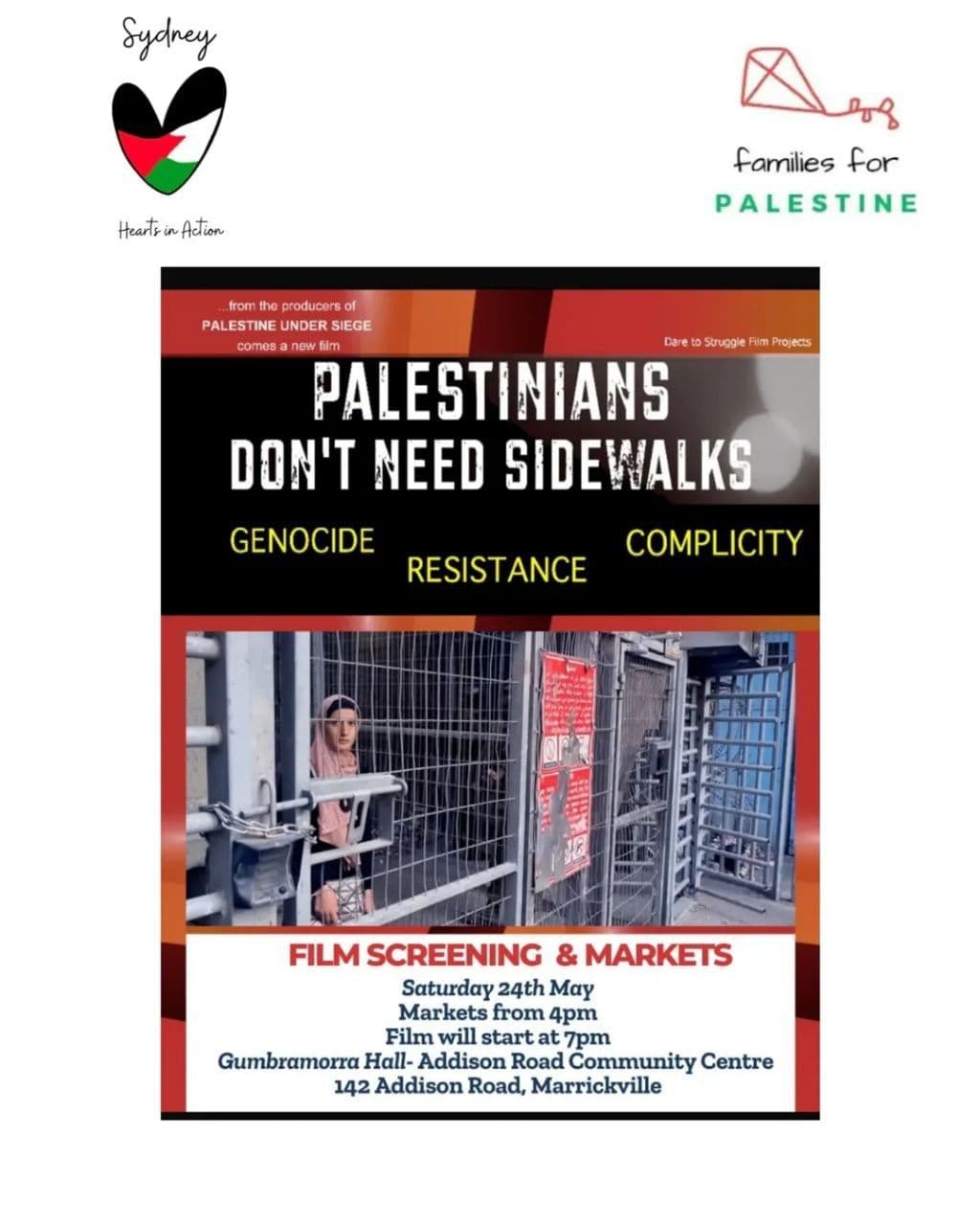 PALESTINIANS DON'T NEED SIDEWALKS
