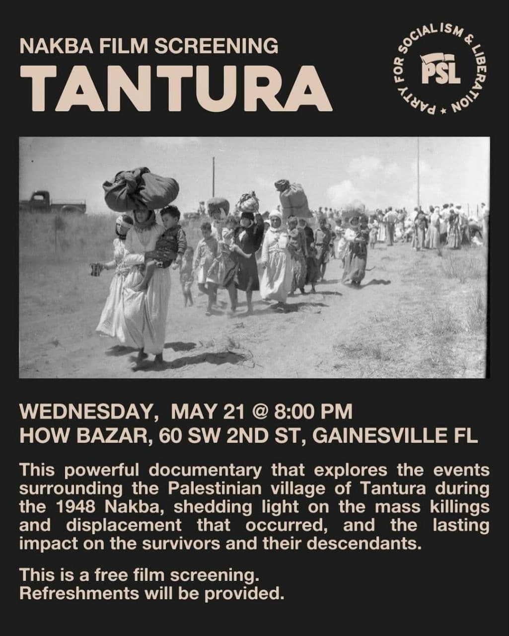 NAKBA FILM SCREENING TANTURA