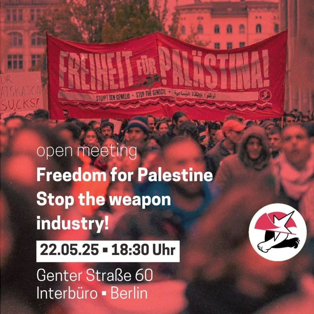 Freedom for Palestine Stop the weapon industry!