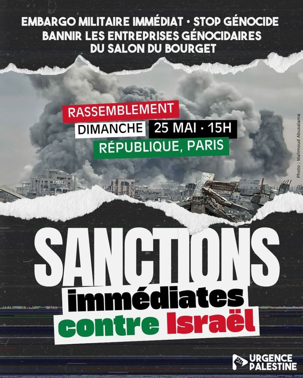 Sanctions immédiates contre Israël !