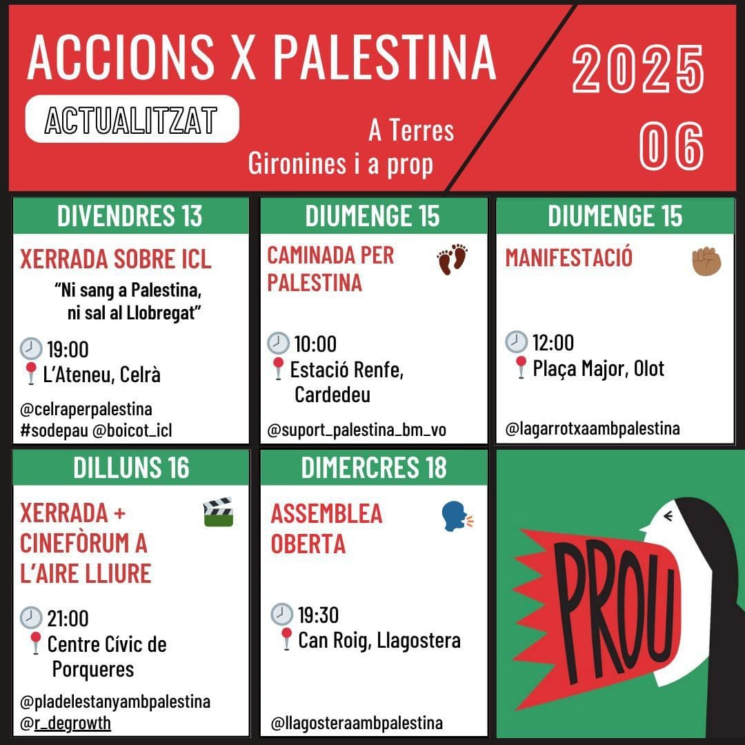 ACCIONS X PALESTINA (XERRADA + CINEFÒRUM A L'AIRE LLIURE)