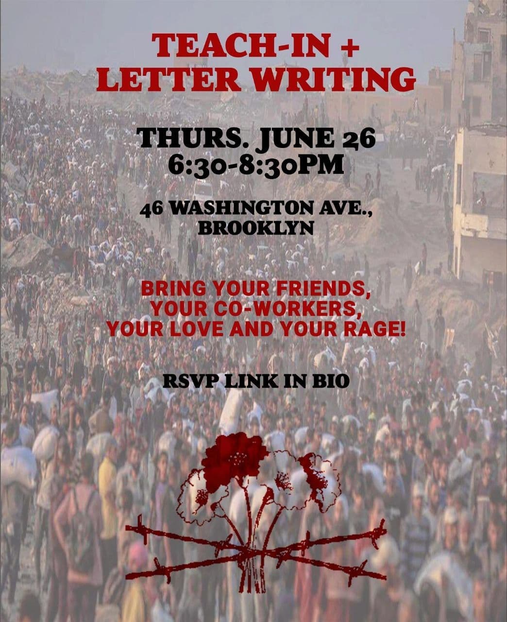 TEACH-IN + LETTER WRITING
