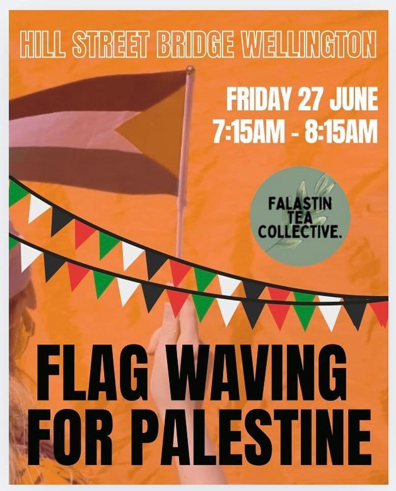 FLAG WAVING FOR PALESTINE