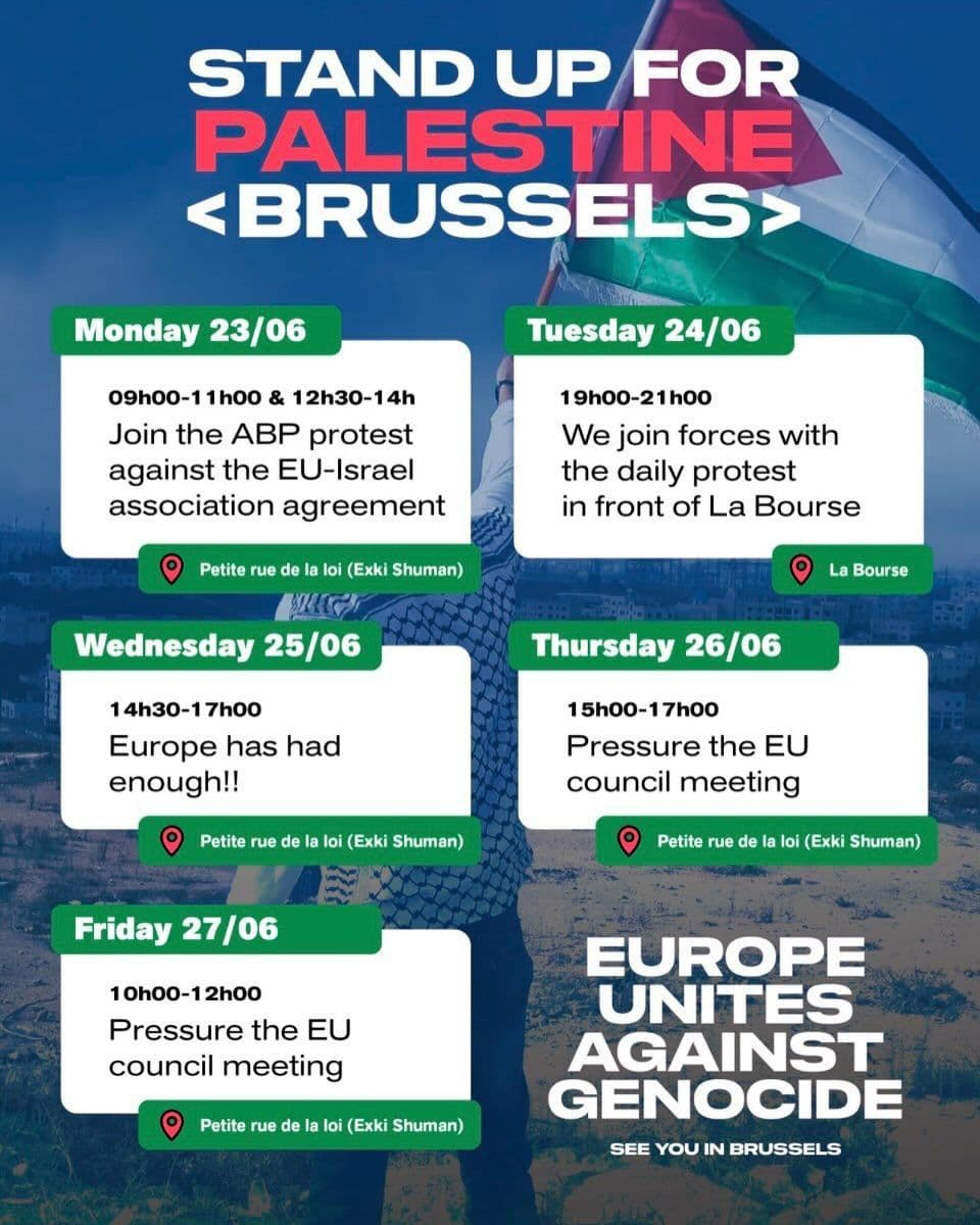 STAND UP FOR PALESTINE ‹ BRUSSELS> (24 June)