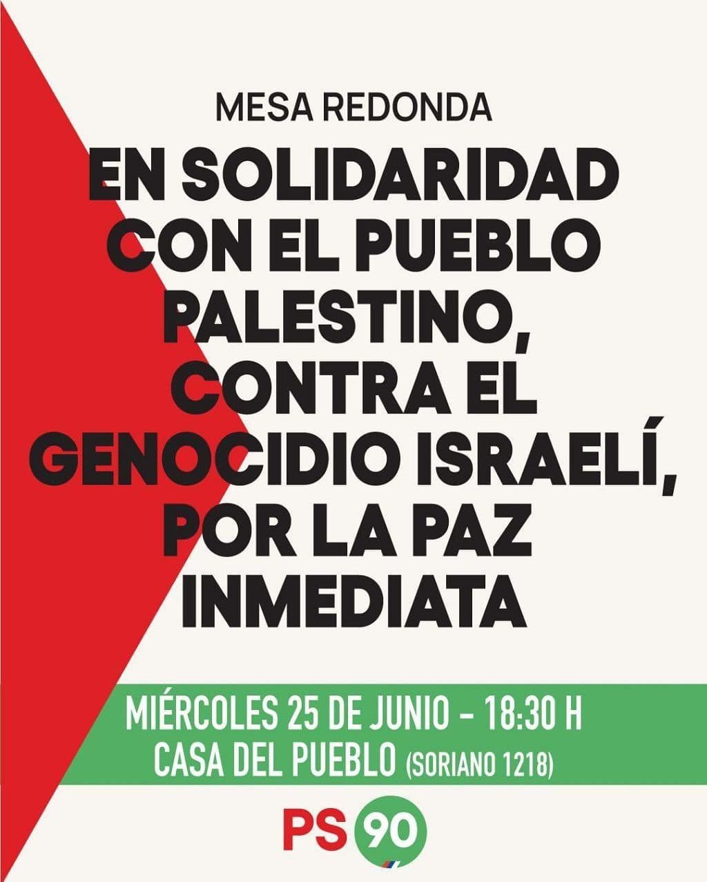 EN SOLIDARIDAD CON EL PUEBLO PALESTINO, CONTRA EL GENOCIDIO ISRAELÍ, POR LA PAZ INMEDIATA