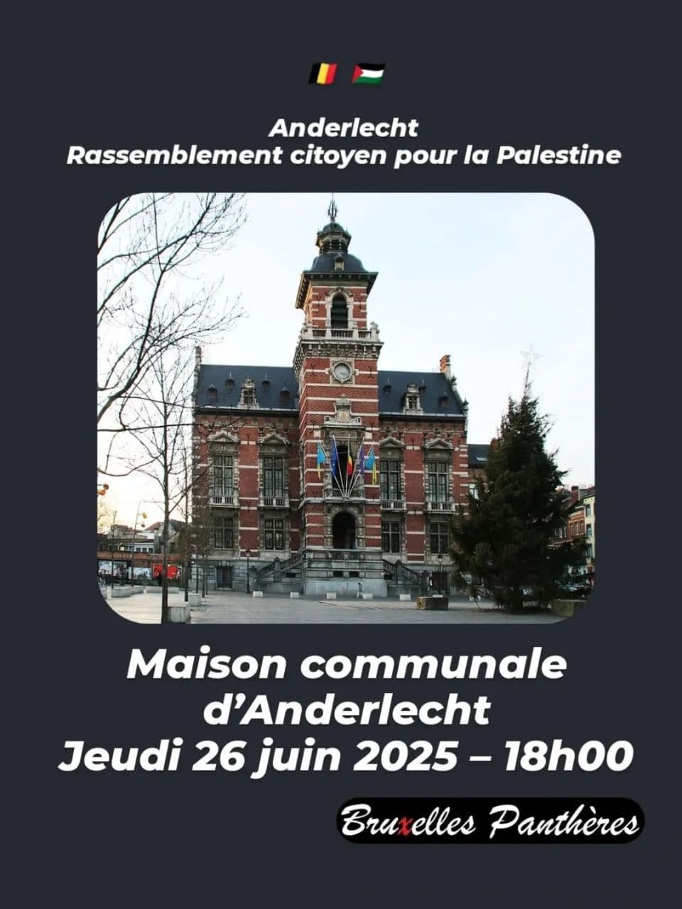 Anderlecht Rassemblement citoyen pour la Palestine