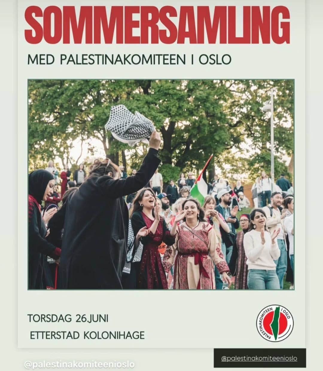 SOMMERSAMLING MED PALESTINAKOMITEEN I OSLO