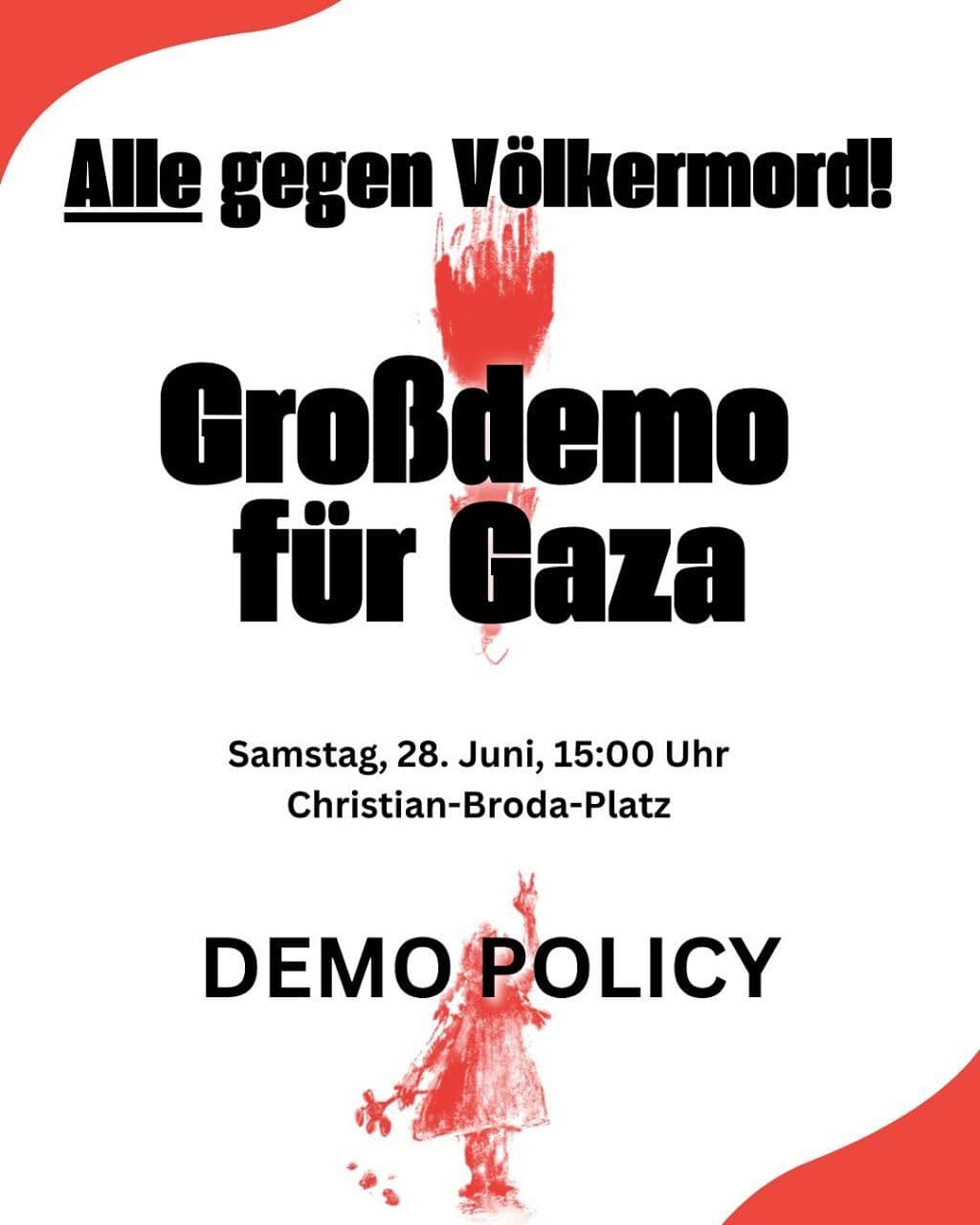 Grobdemo für Gaza