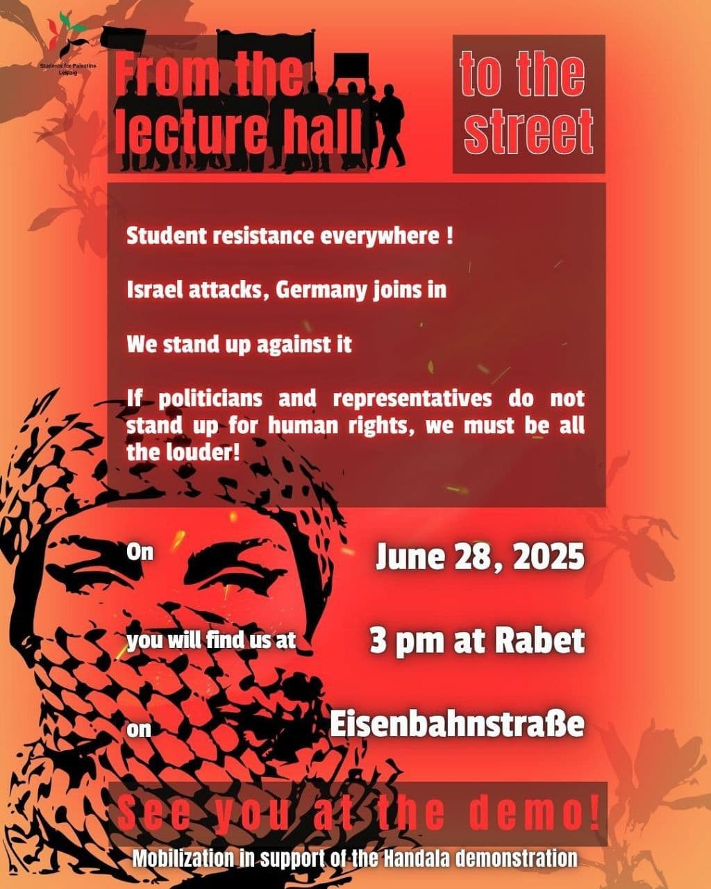 From then lecture hall to the street