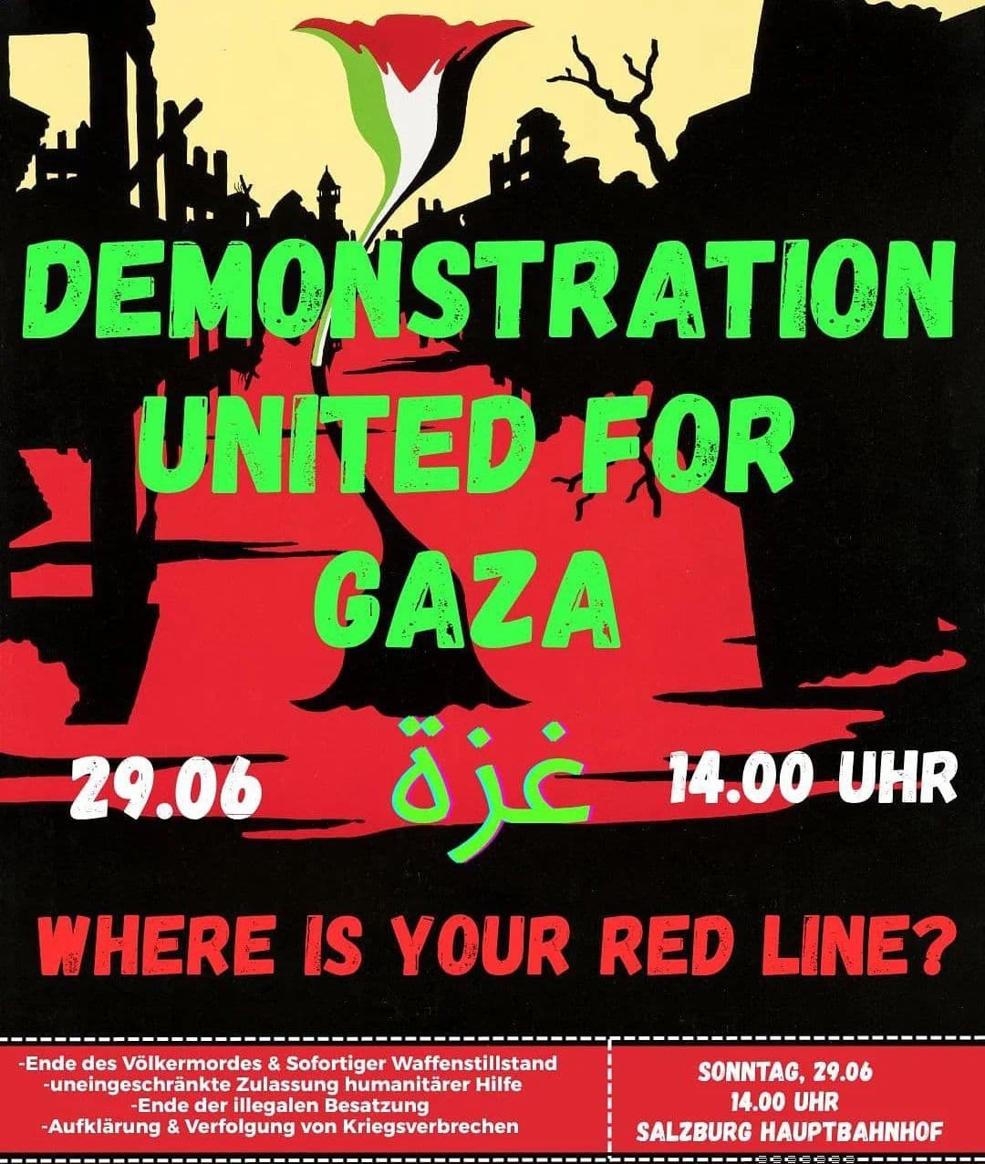 DEMONSTRATION UNITED FOR GAZA