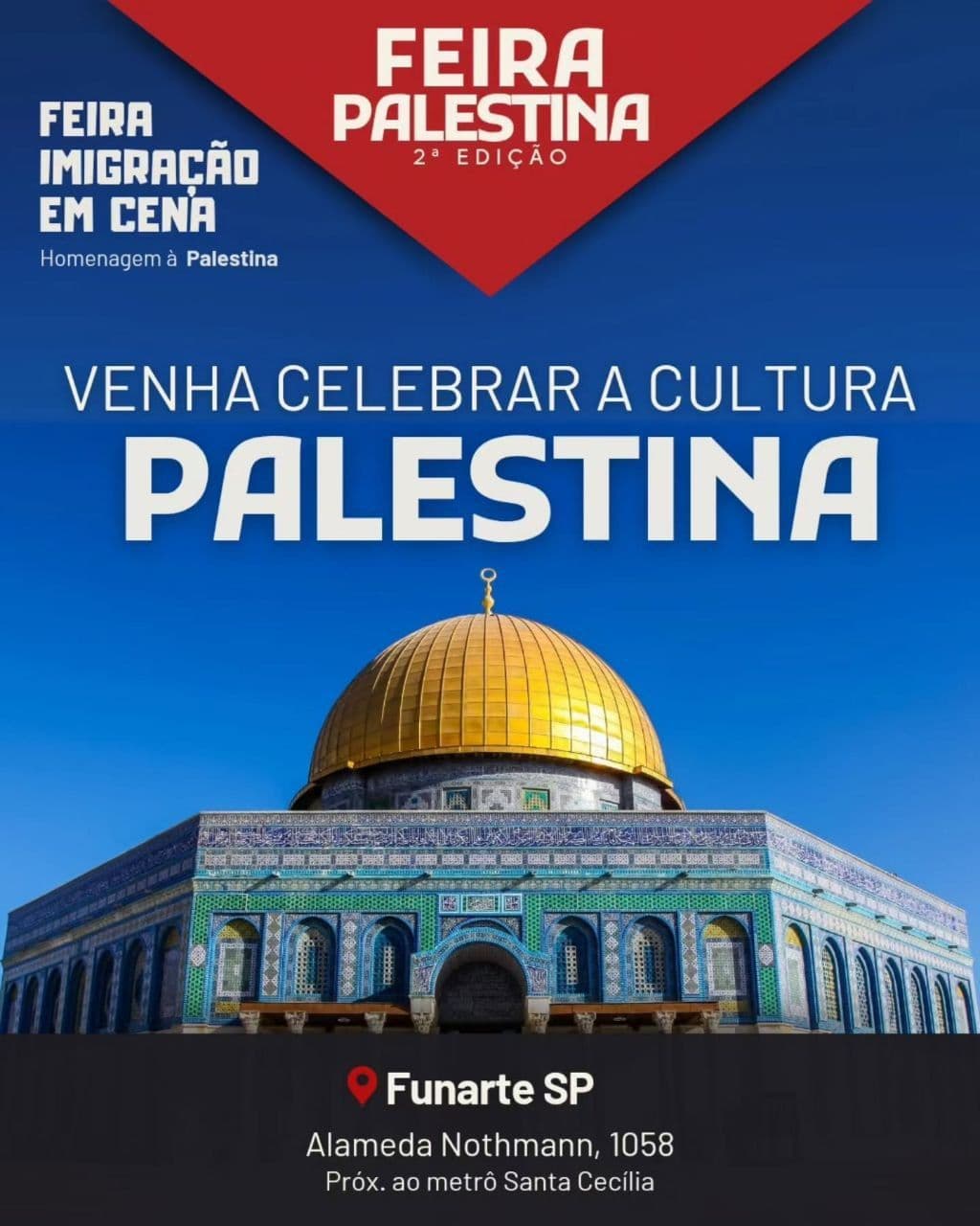 VENHA CELEBRAR A CULTURA PALESTINA